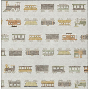 Abstract Washable Polyester Area Rug Felt Backed for Indoor Outdoor Living Spaces Modern Decor