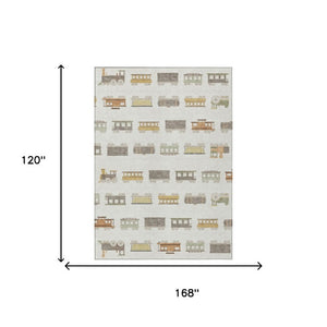 Abstract Washable Polyester Area Rug Felt Backed for Indoor Outdoor Living Spaces Modern Decor