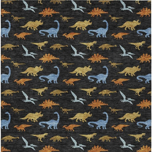 Geometric Polyester Area Rug Machine Washable Indoor Outdoor Low Pile for Patio or Entryway