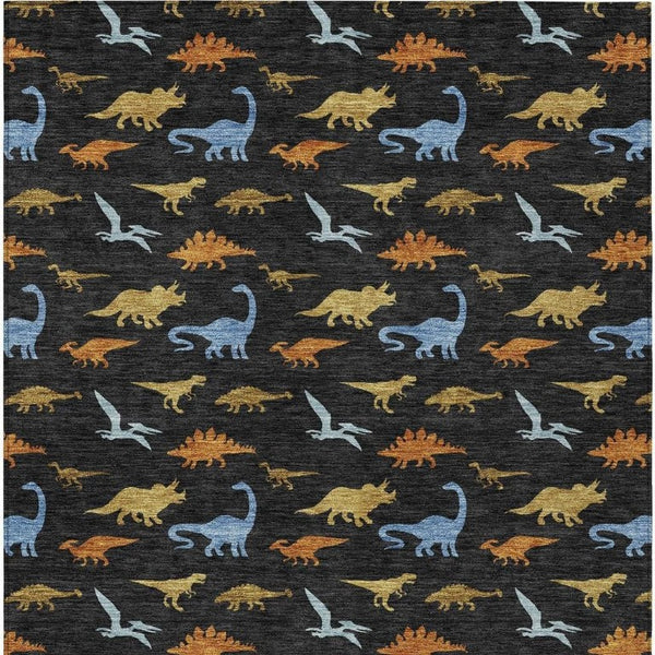 Geometric Polyester Area Rug Machine Washable Indoor Outdoor Low Pile for Patio or Entryway