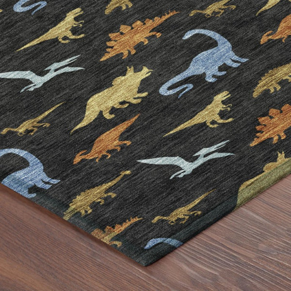 Geometric Polyester Area Rug Machine Washable Indoor Outdoor Low Pile for Patio or Entryway