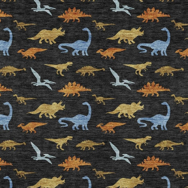 HomeRoots Geometric Polyester Area Rug Machine Washable Indoor Outdoor Low Pile for Patio or Entryway 10' x 14' 733775