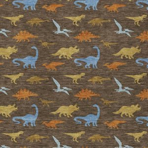 HomeRoots 5x8 Washable Geometric Polyester Area Rug for Patios Living Rooms and High Traffic Spaces 733783