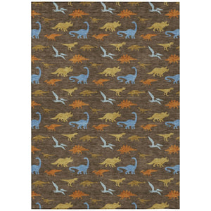 8x10 Geometric Washable Polyester Area Rug for Patios Living Rooms and Foyers
