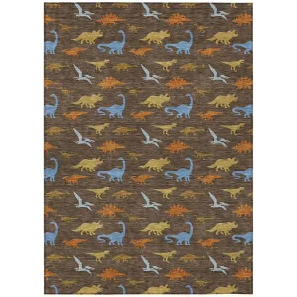 8x10 Geometric Washable Polyester Area Rug for Patios Living Rooms and Foyers