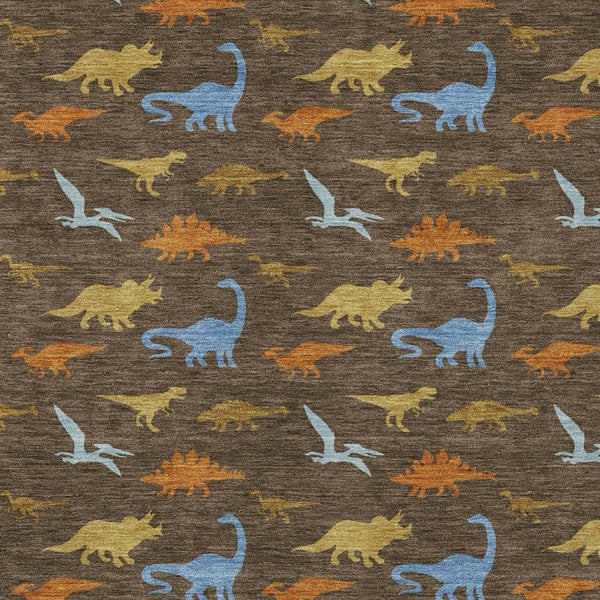 HomeRoots 8x10 Geometric Washable Polyester Area Rug for Patios Living Rooms and Foyers 733785