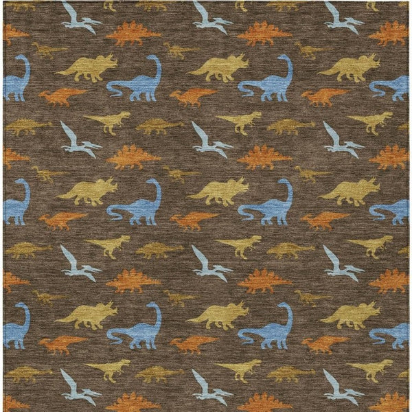 8x10 Geometric Washable Polyester Area Rug for Patios Living Rooms and Foyers
