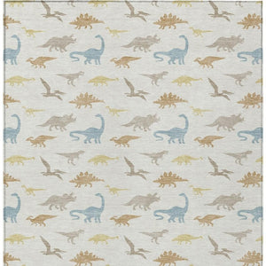 9 X 12 Geometric Polyester Area Rug Washable Neutral Tones for Indoor Outdoor Use