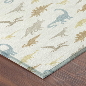 10 Ft Geometric Washable Polyester Area Rug for Indoor Outdoor Living Spaces