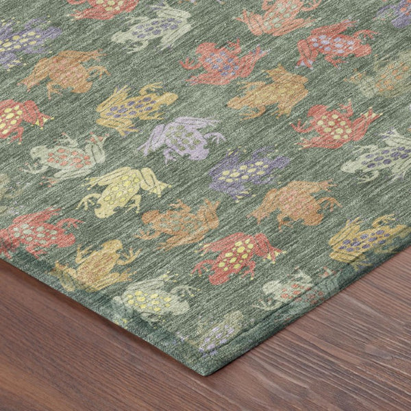 8 Ft X 10 Ft Washable Geometric Polyester Area Rug for Indoor Outdoor Living
