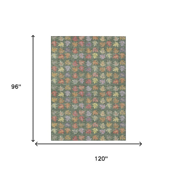 8 Ft X 10 Ft Washable Geometric Polyester Area Rug for Indoor Outdoor Living