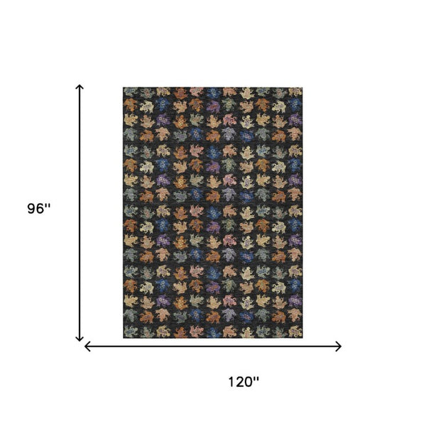 8 X 10 Geometric Washable Polyester Area Rug for Indoor Outdoor Spaces
