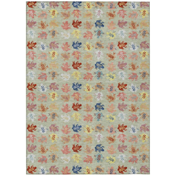 8 Ft X 10 Ft Geometric Polyester Area Rug Machine Washable Indoor Outdoor Patio Use