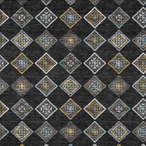 HomeRoots 8 Ft X 10 Ft Geometric Washable Polyester Area Rug for Indoor Outdoor Living 733857