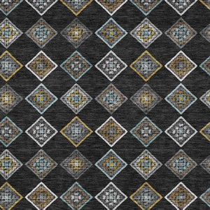 HomeRoots 9 X 12 Geometric Polyester Indoor Outdoor Washable Area Rug for Patio or Living Room 733858