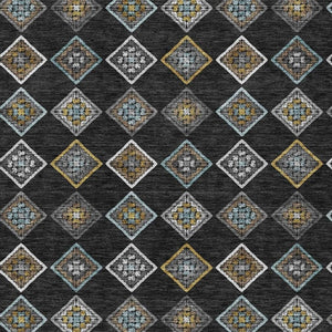 HomeRoots 10 X 14 Geometric Polyester Washable Indoor Outdoor Rug for Patios and Living Rooms 733859