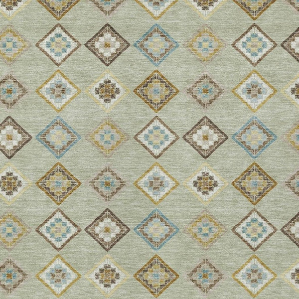 HomeRoots 5 X 8 Geometric Washable Polyester Area Rug for Patios Living Rooms and Entryways 733861