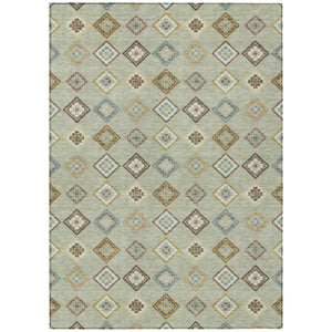 8x10 Geometric Polyester Area Rug Machine Washable Indoor Outdoor Low Pile Design