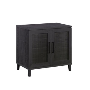 English Elm Library Base - Modern Black Storage Solution With Adjustable Shelves For Small Spaces & Versatile Use B356P402766