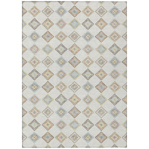 5 X 8 Geometric Polyester Area Rug Washable Indoor Outdoor Patio Living Room