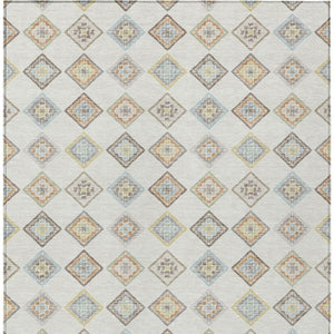 9 Ft X 12 Ft Washable Geometric Polyester Area Rug for Indoor Outdoor Spaces