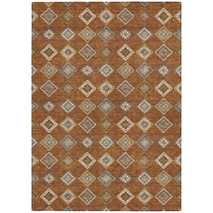 8 X 10 Geometric Polyester Area Rug Machine Washable Indoor Outdoor Patio Living Room