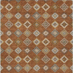 9x12 Geometric Polyester Area Rug Bold Pattern Washable Indoor Outdoor Use
