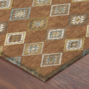 9x12 Geometric Polyester Area Rug Bold Pattern Washable Indoor Outdoor Use