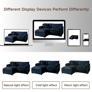 English Elm Oversized Modular Sectional Sofa Sleeper With 3 Ottomans, Soft Pillows & Dual-Layer Comfort W3163S00026-GIGA