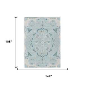 Damask Polyester Area Rug Machine Washable Indoor Outdoor Stain Resistant Flatweave Patio Safe