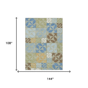 Geometric Washable Polyester Area Rug for Indoor Outdoor Patio Entryway and Living Spaces