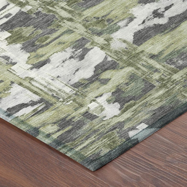5x8 Abstract Polyester Area Rug Washable Indoor Outdoor for Patio or Living Room