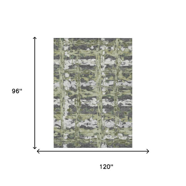 8x10 Abstract Indoor Outdoor Area Rug Washable Polyester Stain Resistant Patio