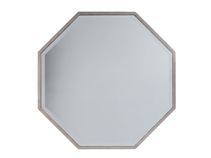 Lexington Rochelle Octagonal Cocktail Table: Luxurious Silver Leaf Finish With Beveled Mirror Top For Elegance Silver Leaf  733-947