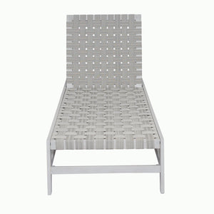 English Elm Christopher Knight Home® - Outdoor Rope Chaise Lounge with Acacia Wood Frame and Adjustable 4-Position Recline for Patio Comfort Grey,LIGHT GREY 84.84 L x 29.13 W x 5.78 H N776P288556G