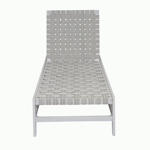 English Elm Christopher Knight Home® - Outdoor Rope Chaise Lounge with Acacia Wood Frame and Adjustable 4-Position Recline for Patio Comfort Grey,LIGHT GREY 84.84 L x 29.13 W x 5.78 H N776P288556G