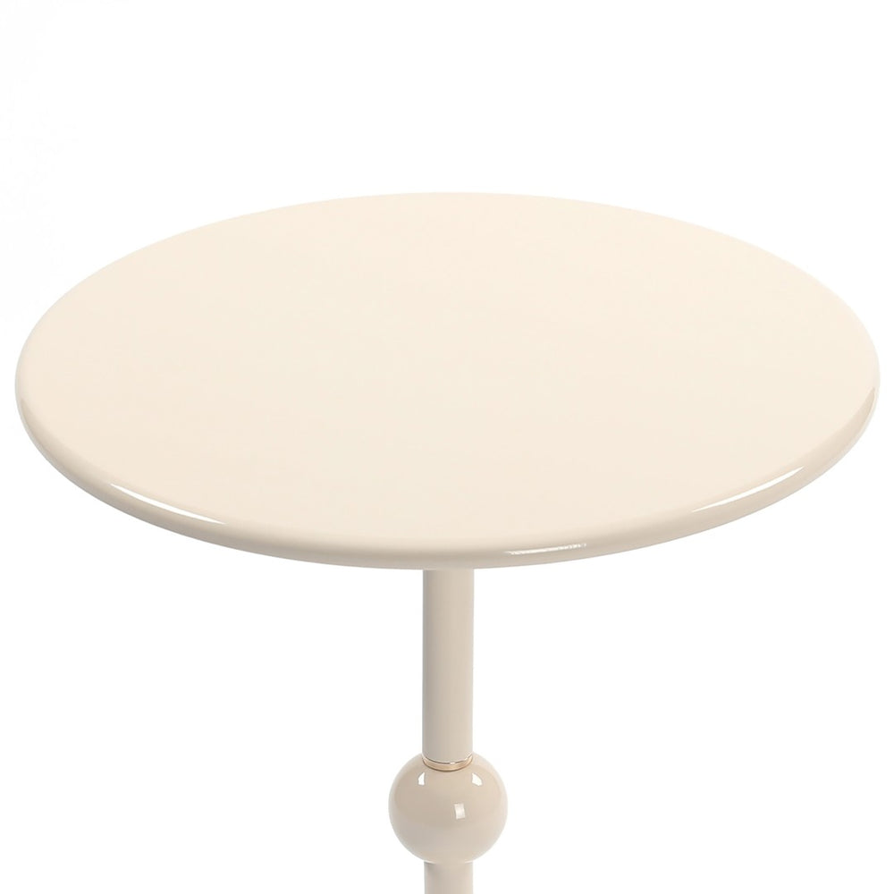 English Elm Vintage Metal Side Table – Stylish Round Accent Table For Small Spaces, Indoor/Outdoor Use, Easy Assembly W2664P232846-GIGA