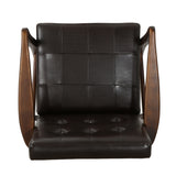 Christopher Knight Home® - Noble House - Marcola Mid Century Modern Faux Leather Club Chair with Wood Frame