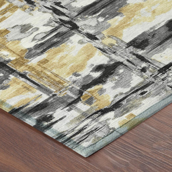 9 X 12 Abstract Polyester Area Rug Stain Resistant Indoor Outdoor Living Room