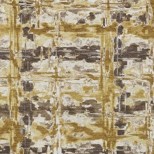 HomeRoots 9 X 12 Gold Abstract Polyester Area Rug Washable for Indoor Outdoor Spaces 734026