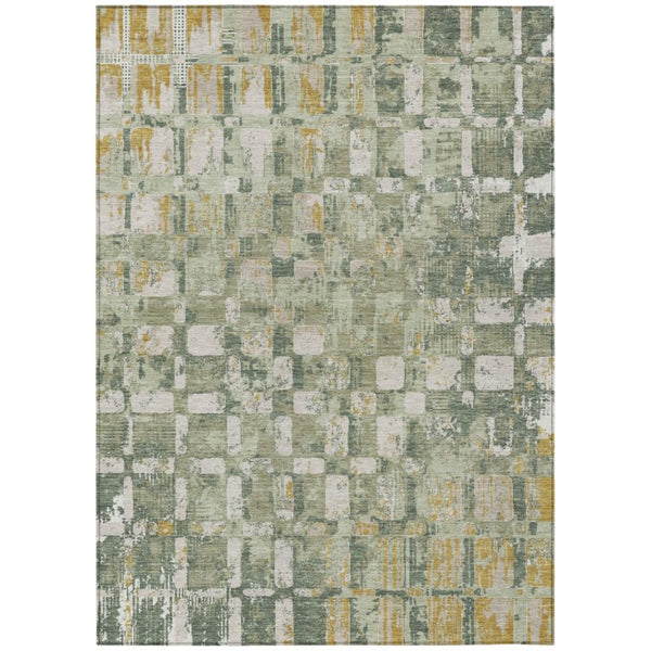 9 X 12 Abstract Washable Polyester Area Rug for Indoor Outdoor Patios and Pets