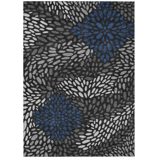 5 X 8 Abstract Polyester Area Rug Washable Stain Resistant Indoor Outdoor Decor