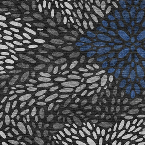 HomeRoots 8x10 Abstract Polyester Area Rug Indoor Outdoor Washable Stain Resistant Patio 734067