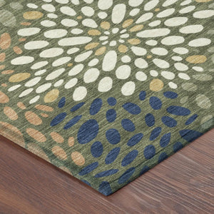 9 X 12 Abstract Washable Polyester Area Rug for Indoor Outdoor Patio Living Rooms