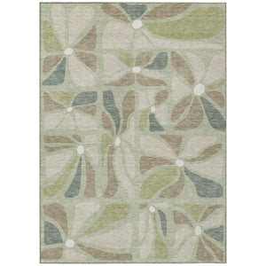 8 X 10 Floral Polyester Area Rug Stain Resistant for Indoor Outdoor Use