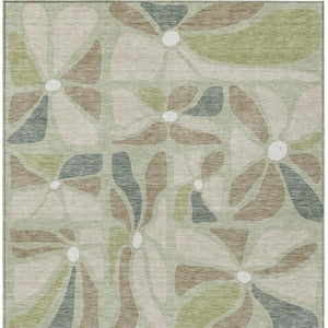 8 X 10 Floral Polyester Area Rug Stain Resistant for Indoor Outdoor Use