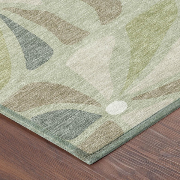 8 X 10 Floral Polyester Area Rug Stain Resistant for Indoor Outdoor Use