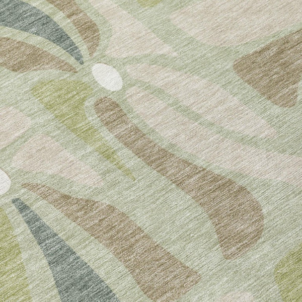 8 X 10 Floral Polyester Area Rug Stain Resistant for Indoor Outdoor Use