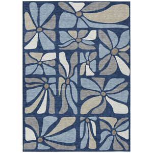 8 X 10 Floral Polyester Area Rug Washable Stain Resistant Indoor Outdoor Use