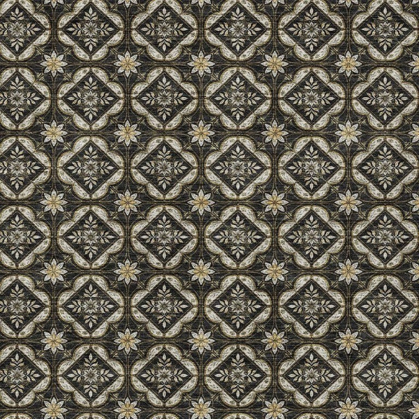 HomeRoots 5 X 8 Geometric Polyester Area Rug Washable Indoor Outdoor for Patio or Living Room 734131